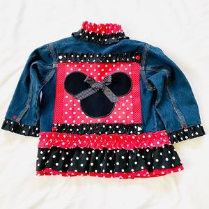 Disney Minnie Mouse Jean Jacket 6/6x Crystals